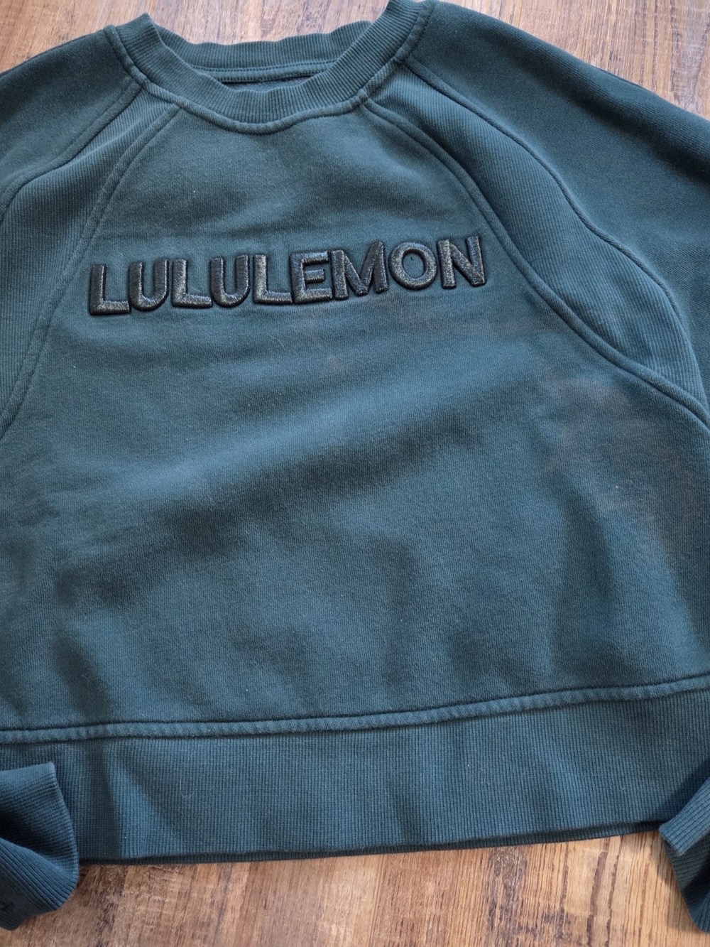 Lululemon Scuba Deep Teal Crewneck Sweatshirt with Embroidered Logo
